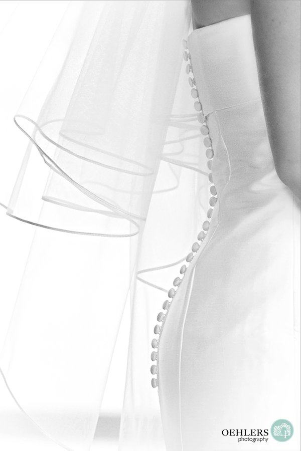 button down the back of a wedding dress