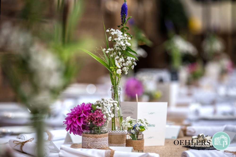 simple flower arrangement on the table