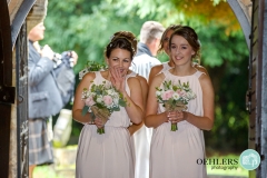 bridesmaids entrance into the church