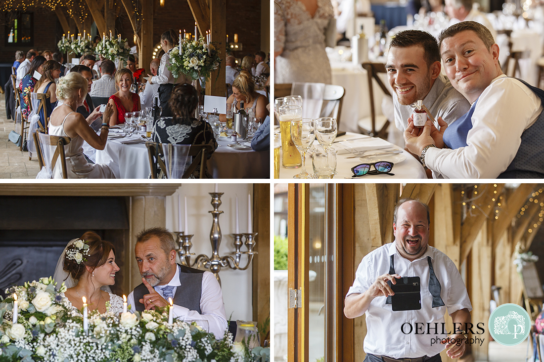 Swancar Farm Wedding Photography-Guests in the wedding breakfast room