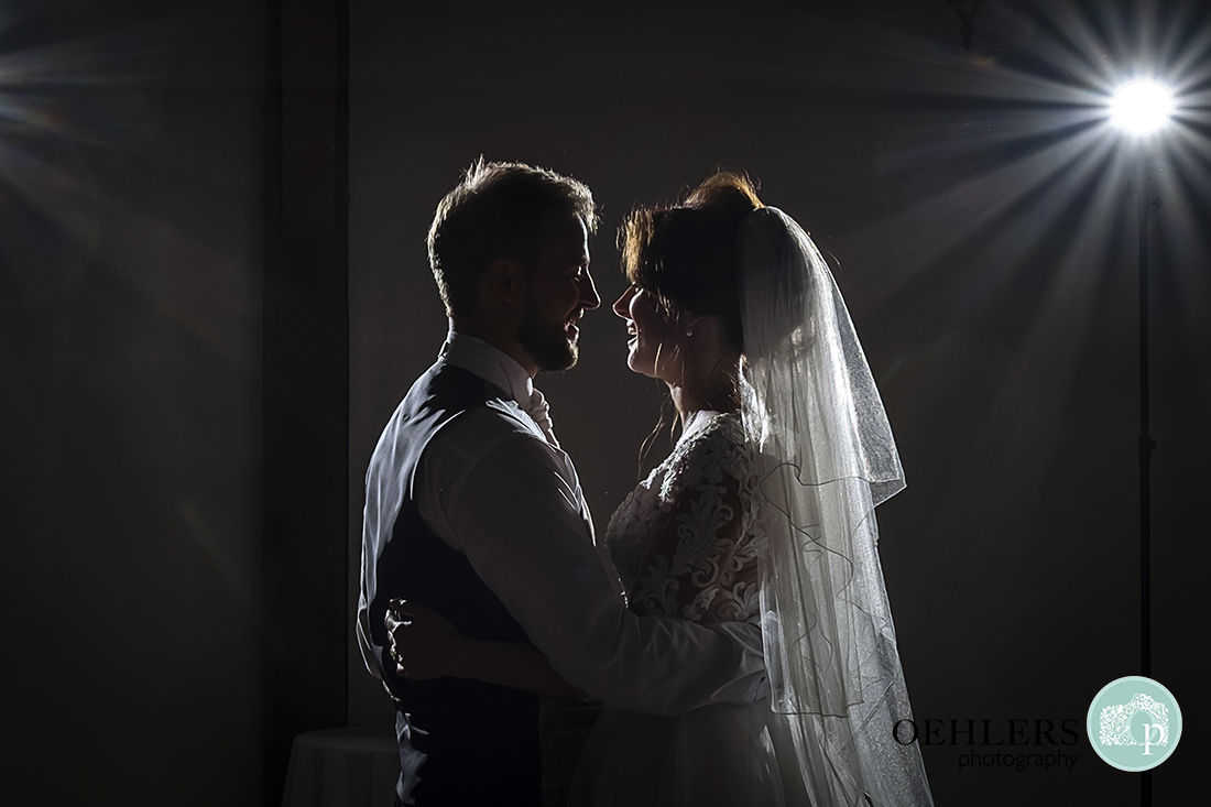 Swancar Farm Wedding Photography-Silhouette image of the first dance