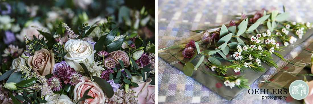 Wedding bouquets and buttonholes.