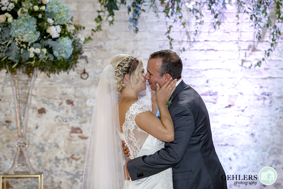 the first kiss as a married couple