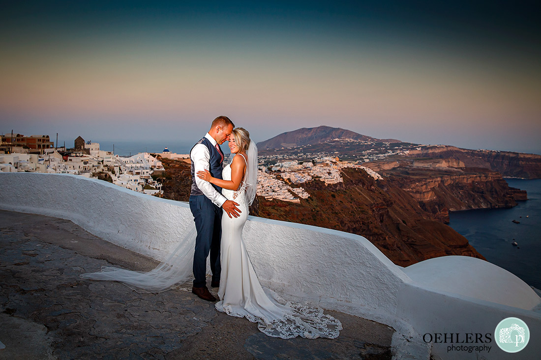 Sunset shot on the cliffs of Imerovigli.