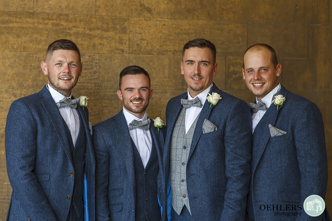 Photograph of the dapper groomsmen.