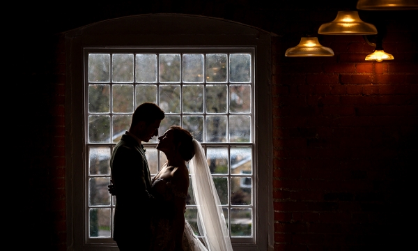 Bride and Groom at The West Mill Wedding Venue